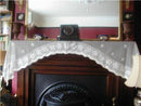 Vintage 1930's Style Scottish Cream Cotton Lace Mantle/Window Valance Curtain Panel - 24 X 78 inches