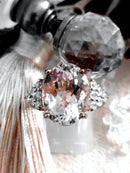 New Rose De France Amethyst & White Cambodian Zircon Ring - Size P