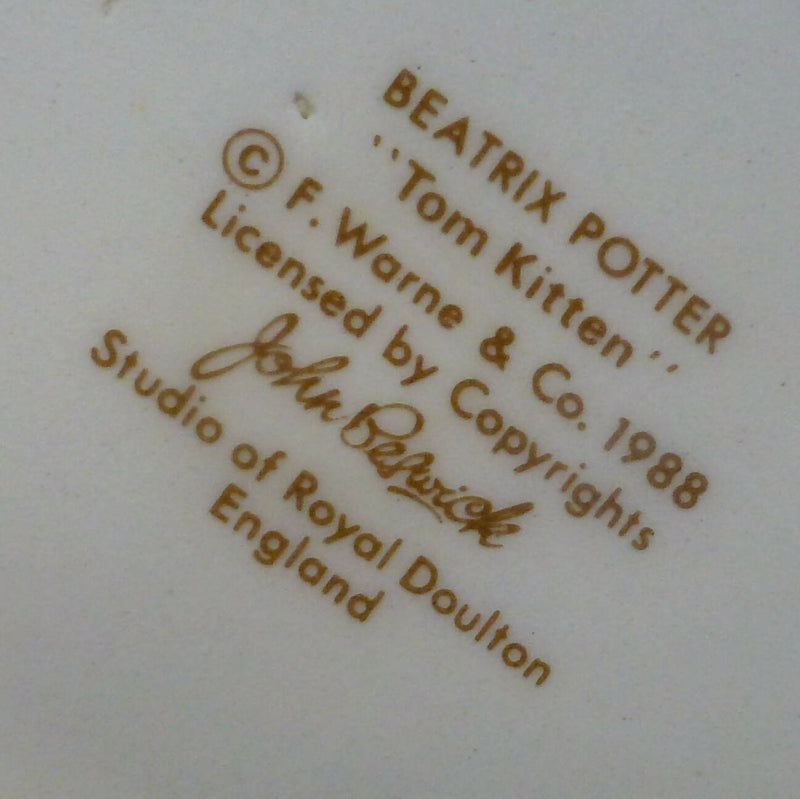 Beswick Beatrix Potter Character Jug - Tom Kitten BP4