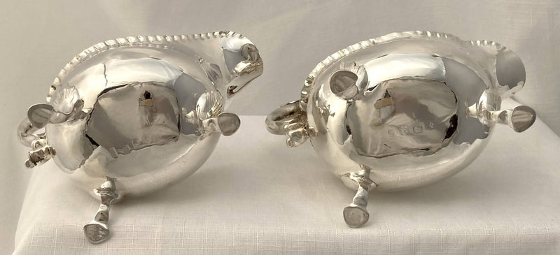 Georgian, George III, Pair of Silver Sauce Boats. London 1762 William Skeen. 17.7 troy ounces.