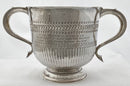 William III Silver Porringer, Inscription for Lt. Col. Marriott MVO DSO. London 1701 William Denney. 19.6 troy ounces.