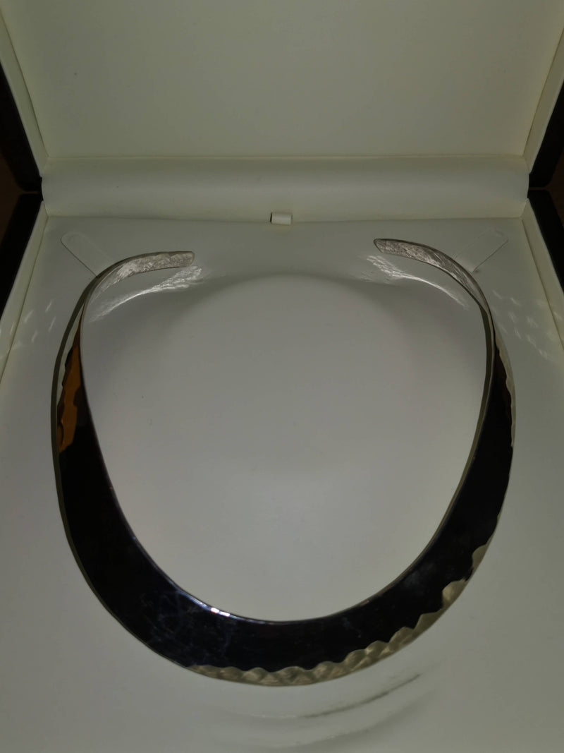 Goldsmith's Hammered Silver Chocker/Torc Collar Necklace