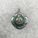 Silver plated football medal