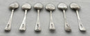 Georgian, George III, Set of Six Bright Cut Silver Teaspoons. London 1796 Solomon Hougham. 2.2 troy ounces.