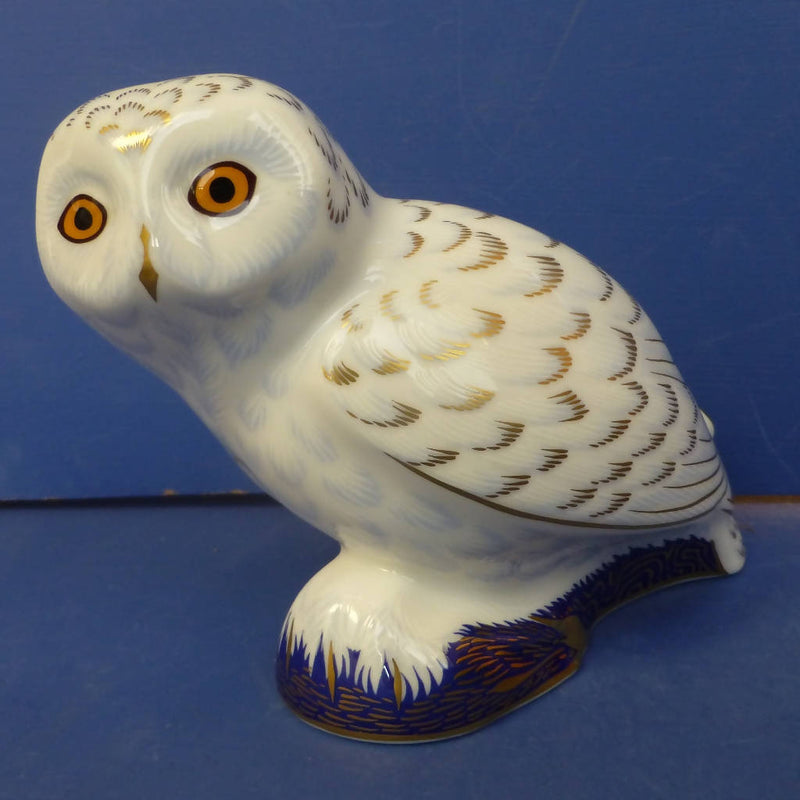 Royal Crown Derby Paperweight Snowy Owl (Boxed)