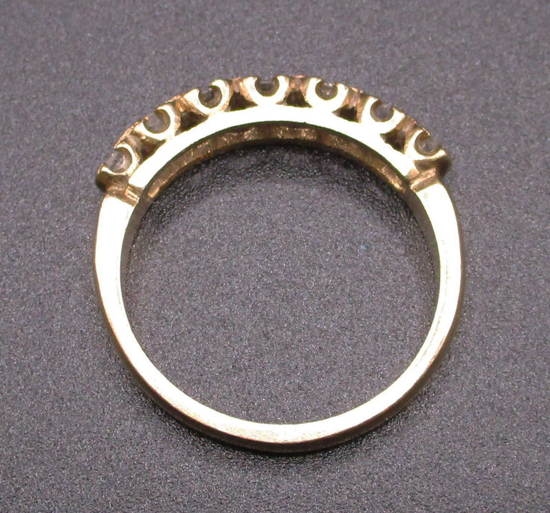 9ct gold diamond half eternity ring
