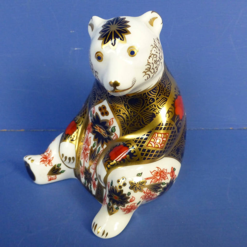 Royal Crown Derby Paperweight Old Imari Honey Bear (Boxed)