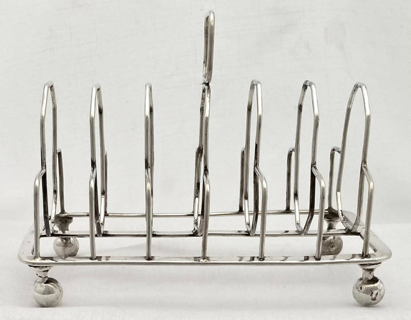 Georgian, George III, Silver Toast Rack. Sheffield 1805 Thomas Law. 6 troy ounces.