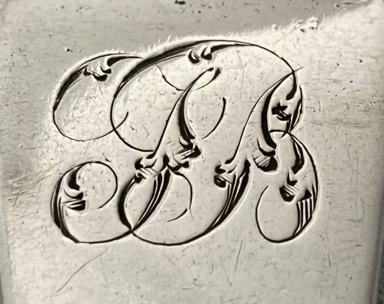 Georgian, George II, Set of Six Silver Hanoverian Pattern Tablespoons. London 1742 Ebenezer Coker. 12 troy ounces.