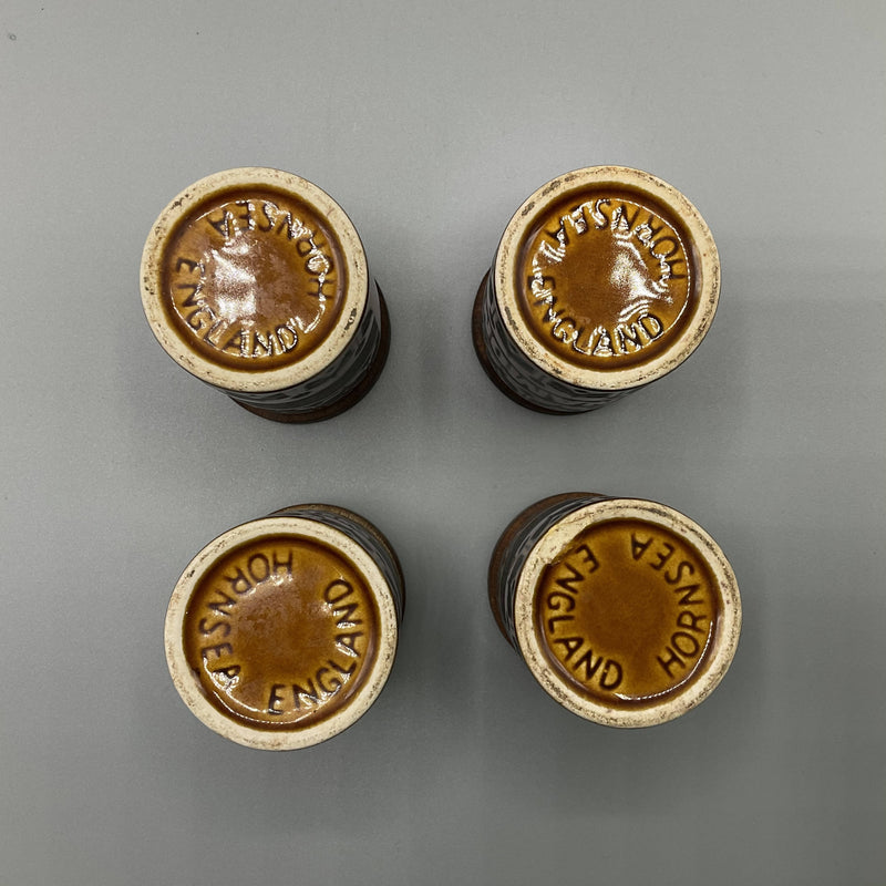 Set of four Hornsea spice jars