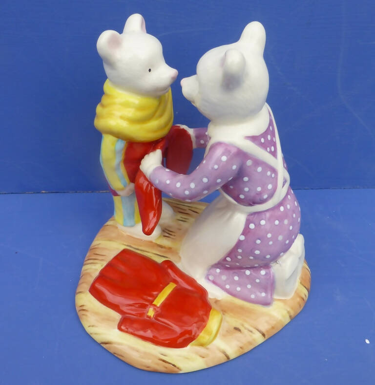Royal Doulton Rupert The Bear Figurine - Going Out Late (Boxed)