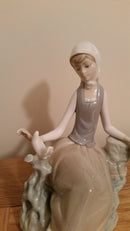 Lladro Shepherdess Girl with Doves - Vintage 1970s, reg number 4660