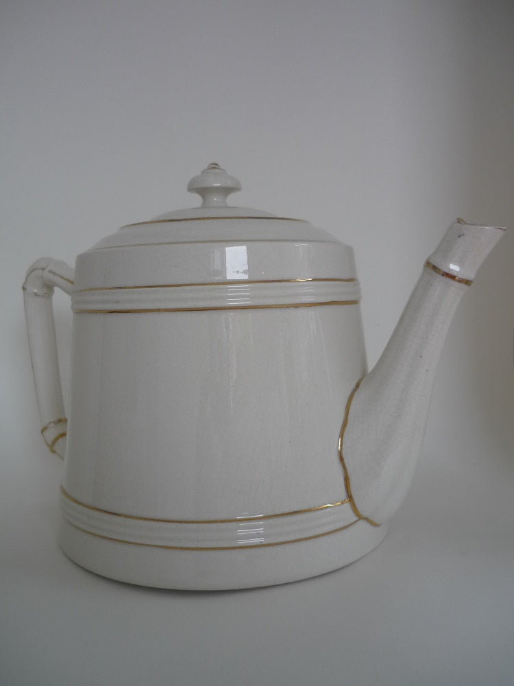 Macintyre Teapot with Bishop Auckland Crest. Registered Design Date 1897.