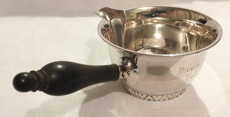 Danish 830 silver sauce pot. Assay marks for Christian Heise 1939.