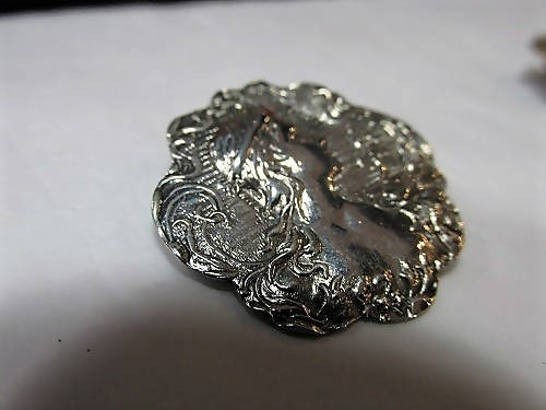 Boxed Art Nouveau Silver Button Set