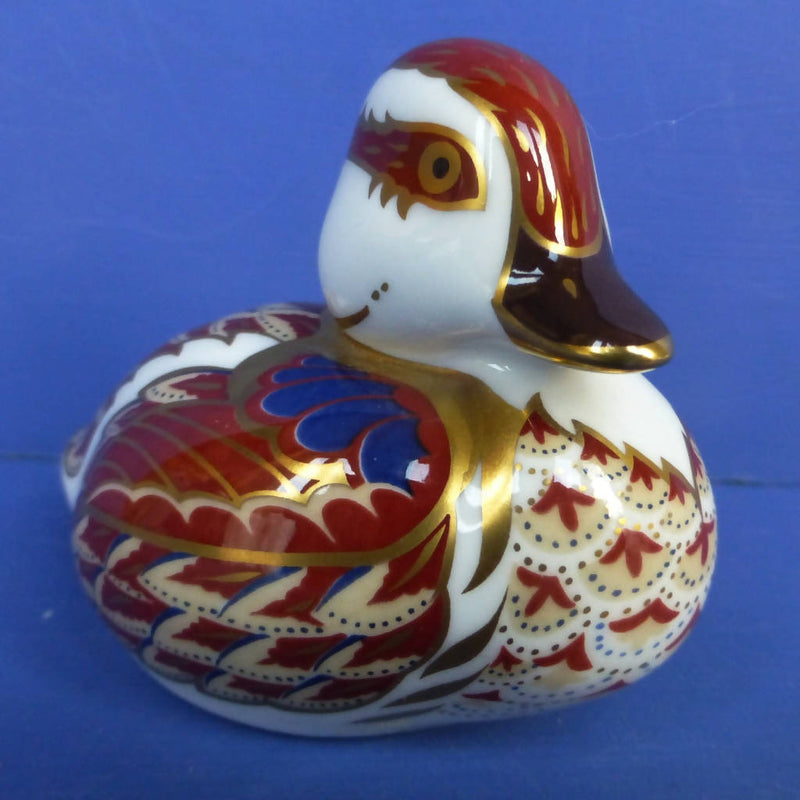 Royal Crown Derby Paperweight - Swimming Duckling (Boxed)