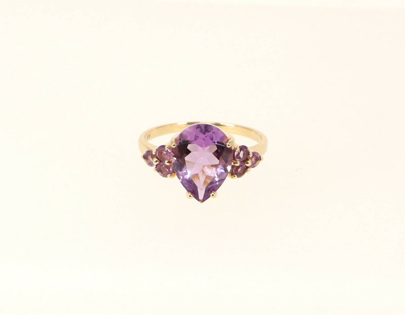 9ct Gold Amethyst Cluster Ring