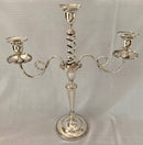 Georgian, George III, Pair of Old Sheffield Plate Three Light Candelabra, circa 1800 - 1810.