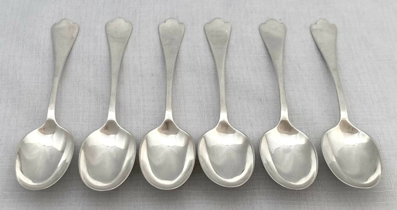 Elizabeth II Six Silver Trefid Spoons. London 1973 Asprey & Co. Ltd. 8.9 troy ounces.