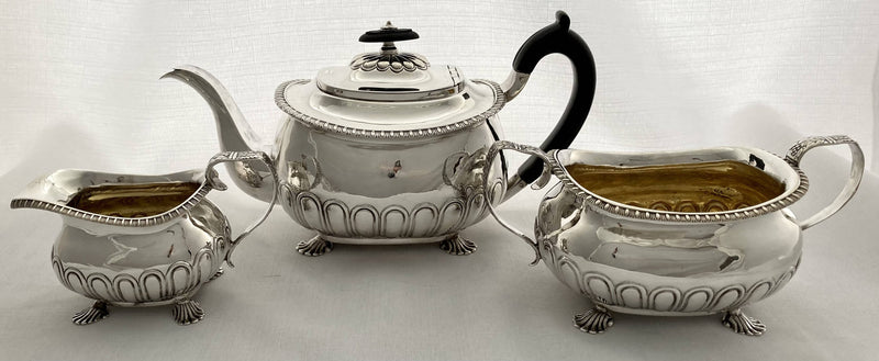 Georgian, George III, Matched Silver Tea Set. London 1816/20. 34.7 troy ounces.