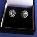 Silver Blue Topaz Earrings