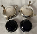 Georgian, George II, Pair of Silver Cauldron Salts with Liners. London 1759. 3.8 troy ounces.