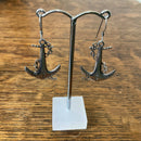 Sterling silver anchor earrings
