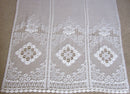 "Victoria" Vintage Heritage Design Cream Cotton Lace Curtain Panel - 36 x 54 Inches