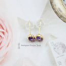 18ct Gold Amethyst Earrings