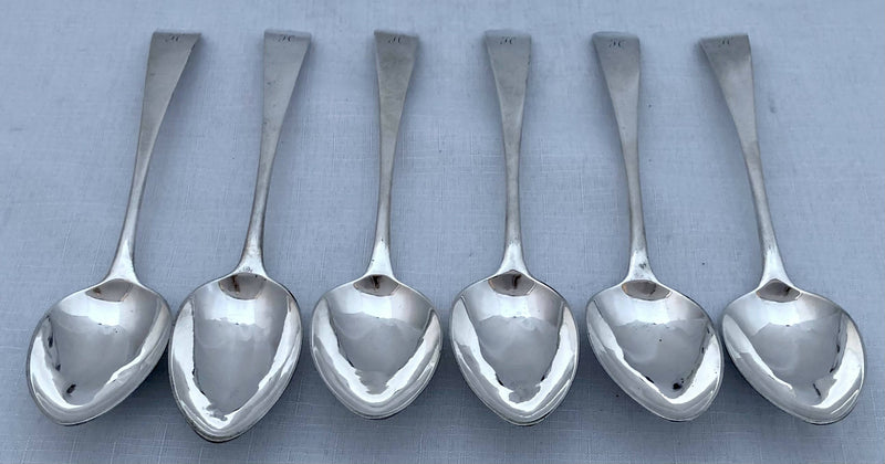 Georgian, George III, Six Scottish Silver Tablespoons. Edinburgh 1797. 13 troy ounces.