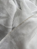 Beautiful plain Ivory cotton madras Lace to finish 115/130cms