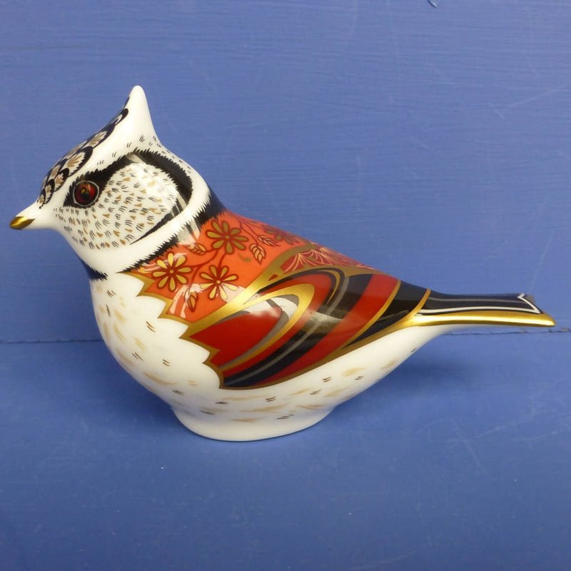 Royal Crown Derby Paperweight - Crested Tit
