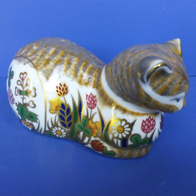 Royal Crown Derby Signature Edition Paperweight Mother Clover Cat Paperweight