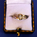 9ct Gold Diamond Ring Size M
