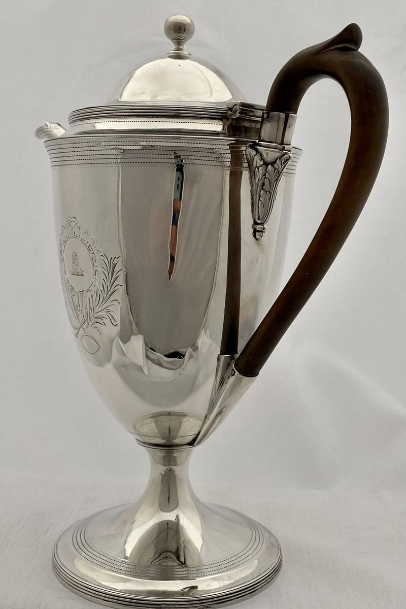 Georgian, George III, Silver Coffee Pot, London 1795 Henry Chawner. 23 troy ounces.