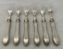 George V Cased Set of Silver Handled Dessert Knives & Forks for Six. Sheffield 1915 R. F. Mosley & Co.