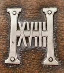 Victorian Silver Mounted Leather Wallet for The 18th Hussars. London 1879 Thomas Edward Tinworth.