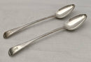 Georgian, George IV, Pair of Silver Basting Spoons. London 1821 Eley & Fearn. 8.8 troy ounces.