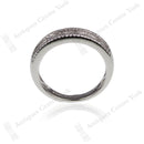 Platinum Princess, Brilliant & Baguette Cut Diamond 0.69ct Half Eternity Ring