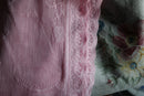 KITES - Vintage design Cotton Lace Curtain Panelling 50" sold per metre Pink