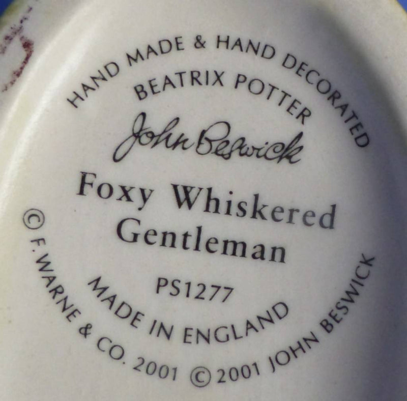 Beswick Beatrix Potter Figurine - Foxy Whiskered Gentleman (Satin)