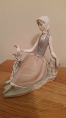 Lladro Shepherdess Girl with Doves - Vintage 1970s, reg number 4660