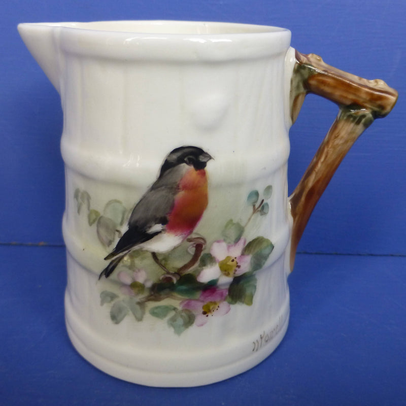 Royal Worcester Barrel Jug Bullfinch Signed by William Powell C1931