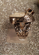 New Unique Ruby Ring With Carved Face