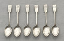 William IV Six Silver Teaspoons. Exeter 1832 George Turner. 2.2 troy ounces.