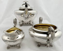 William IV Silver Tea Service. York 1836 - 38 James Barber & William North. 42 troy ounces.