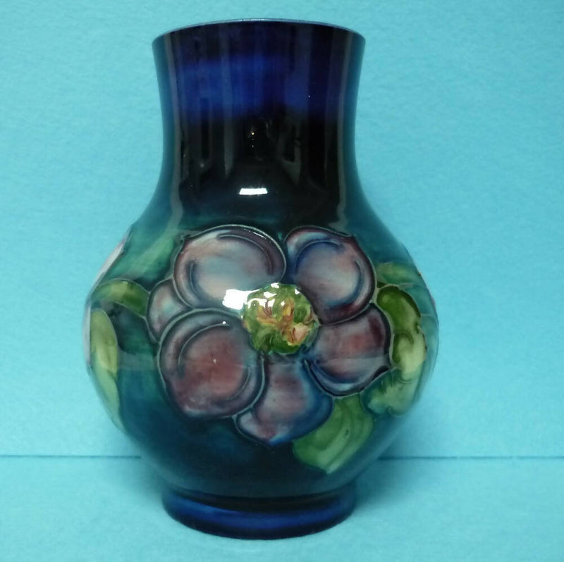 A Moorcroft Vase (Ht 5.0 inch) in the Clematis Pattern by Walter Moorcroft