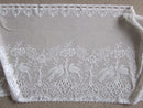 Shabby Chic "Doves" Country Cottage Cotton Valance Lace Panelling in white cotton lace 12" off roll per metre