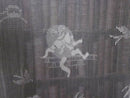 Nursery Rhyme- A Vintage White Cotton Lace Curtain Panel 36"/24" readymade