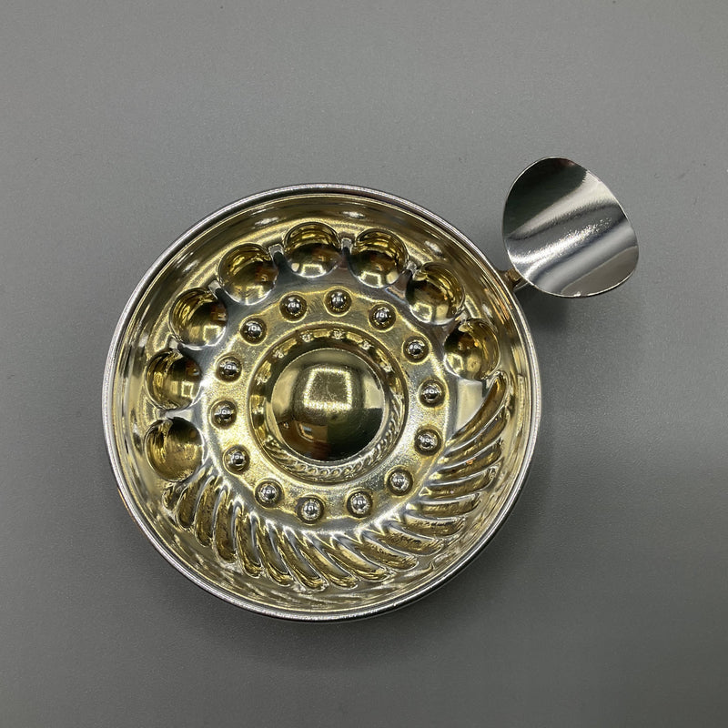 Italian hallmarked silver wine taster